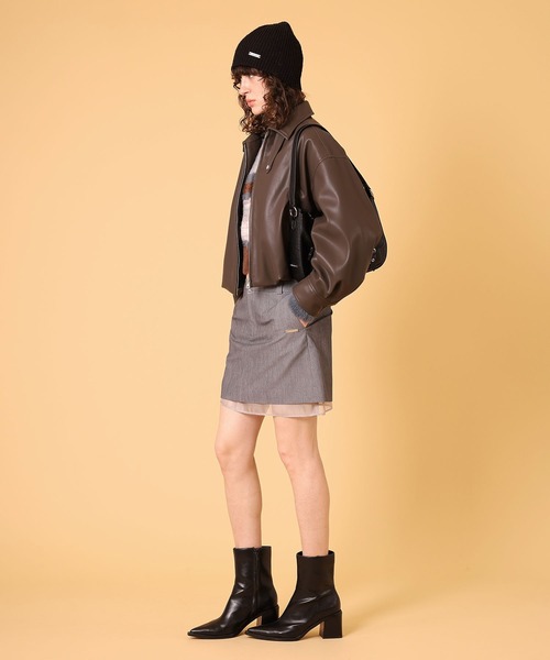 DISPATCHER NO.8 ブルゾン アウター バルーンフェイクレザージャケット