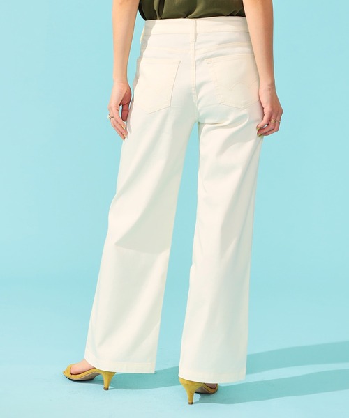 「EDWIN」 加工デニムパンツ LARGE カーキ レディース
