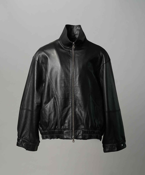 PPCM Goat Leather ノーカラーブルゾン PPCM Goat Leather ノーカラーブルゾン