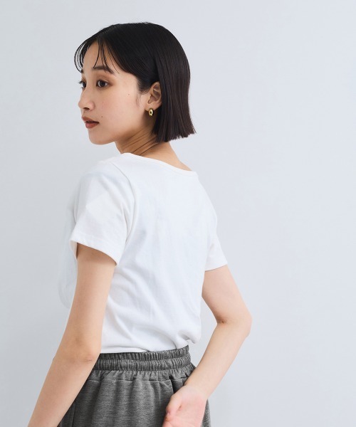 VICKY tシャツ アシンメトリードレープカットソー「手洗い可能