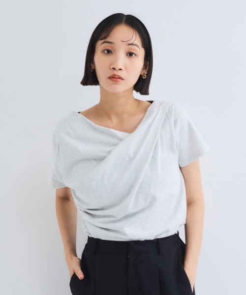 SUKALA】アシンメトリードレープTee SUKALA アシンメトリードレープTee