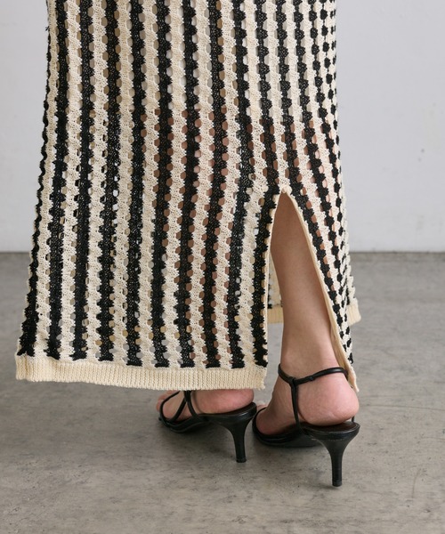 「PUAL CE CIN」 ニットスカート FREE アイボリー レディース_画像6