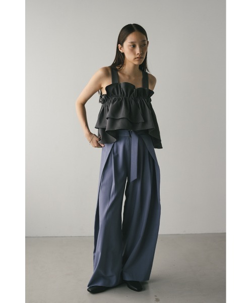 STYLEMIXER ブラウス シャツ アシンメトリーフリルビスチェ