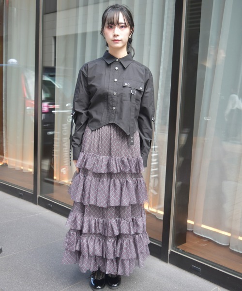 axes femme（アクシーズ ファム） スカート ペチ付フリルチュール