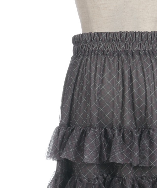 axes femme（アクシーズ ファム） スカート ペチ付フリルチュール