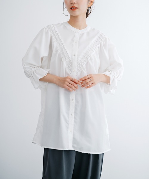 「ANNA LUNA」 7分袖チュニック MEDIUM オフホワイト レディース_画像6