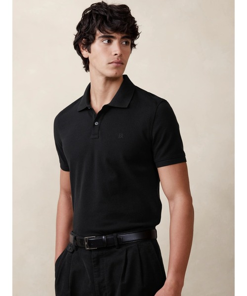 「BANANA REPUBLIC FACTORY STORE」 半袖ポロシャツ S ライトブルー メンズ_画像9