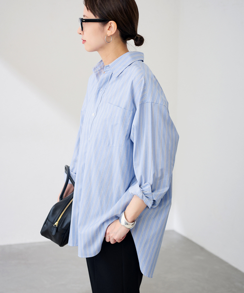 FRAMeWORK（フレームワーク） ブラウス シャツ コットンロングシャツ