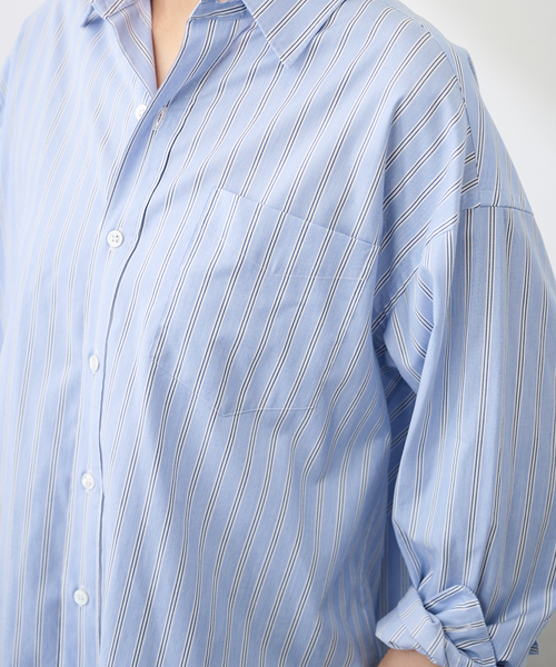 FRAMeWORK ブラウス シャツ コットンロングシャツ レディース