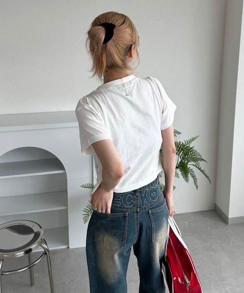 「sedacle girl」 半袖カットソー FREE オフホワイト レディース_画像4