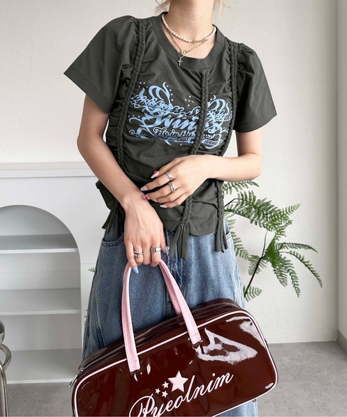 「sedacle girl」 半袖カットソー FREE オフホワイト レディース_画像8