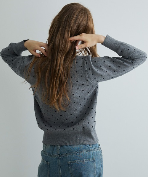 Mirette カーディガン ドットジャカードカーディガン / Dot Jacquard