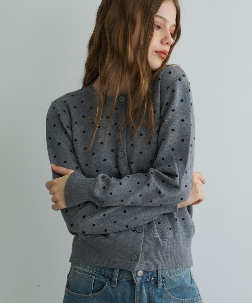Mirette カーディガン ドットジャカードカーディガン / Dot Jacquard