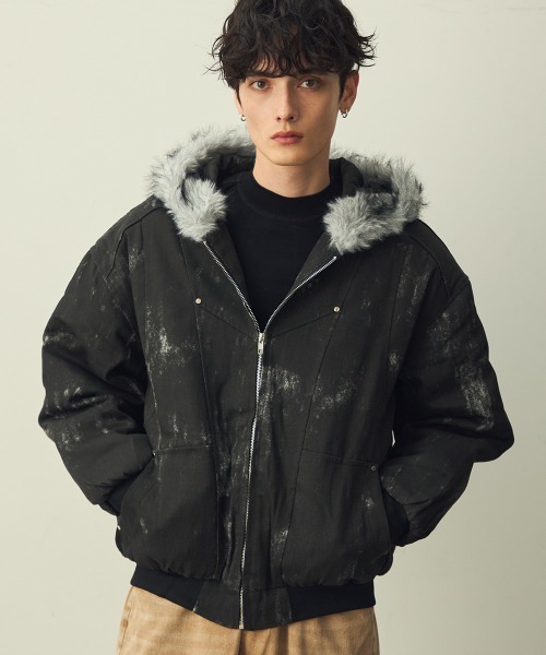 Shoowtime（ショウタイム） ブルゾン アウター Vintage eco-fur hoodie