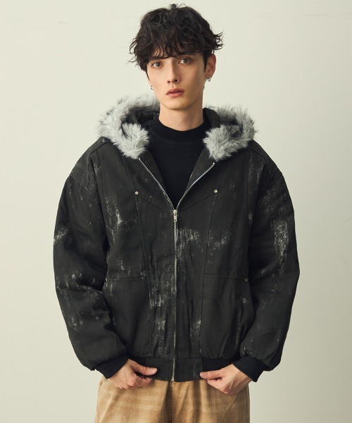 Shoowtime（ショウタイム） ブルゾン アウター Vintage eco-fur hoodie