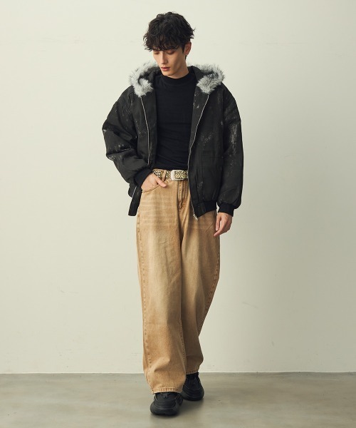 Shoowtime（ショウタイム） ブルゾン アウター Vintage eco-fur hoodie 
