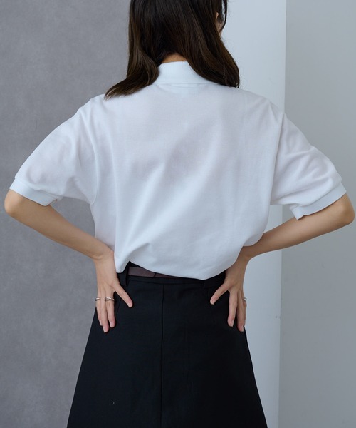 「LACOSTE」 半袖ポロシャツ S ネイビー メンズの画像