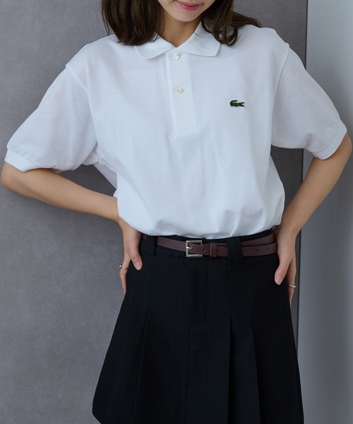 「LACOSTE」 半袖ポロシャツ S ネイビー メンズの画像