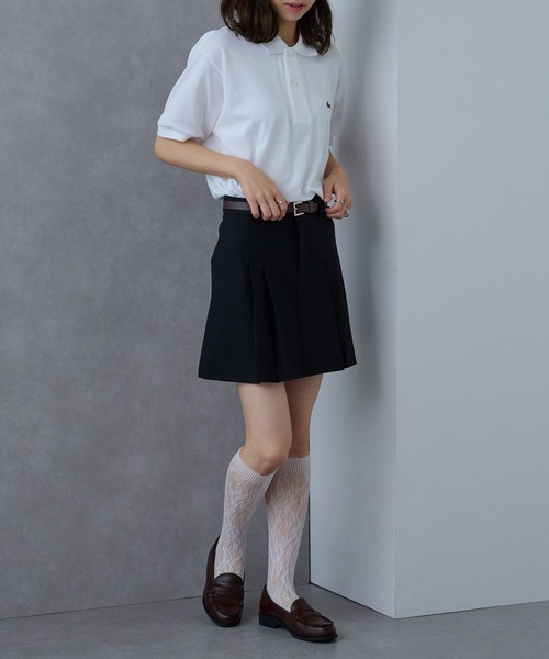 「LACOSTE」 半袖ポロシャツ S ネイビー メンズの画像