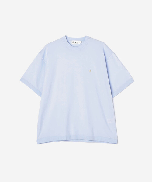 「GYMPHLEX」 半袖ニット M サックスブルー メンズ_画像2