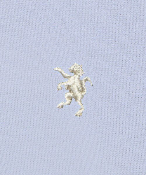 「GYMPHLEX」 半袖ニット M サックスブルー メンズ_画像7