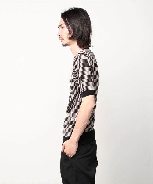 「BEAMS F」 半袖ニット 2 ブラック メンズ_画像2