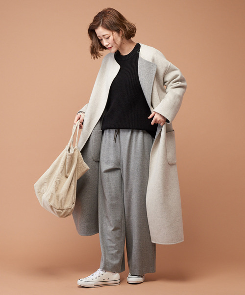 GALLARDAGALANTEのシャギーノーカラーコート GALLARDAGALANTE（ガリャルダガランテ）の「シャギーノーカラーコート