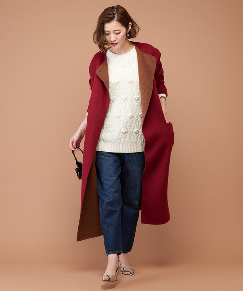 GALLARDAGALANTEのシャギーノーカラーコート GALLARDAGALANTE（ガリャルダガランテ）の「シャギーノーカラーコート