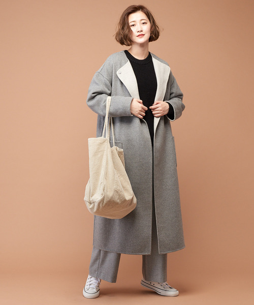 GALLARDAGALANTEのシャギーノーカラーコート GALLARDAGALANTE（ガリャルダガランテ）の「シャギーノーカラーコート