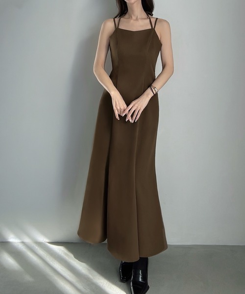 Meiru ワンピース ショートニット＋マーメイドキャミワンピースset