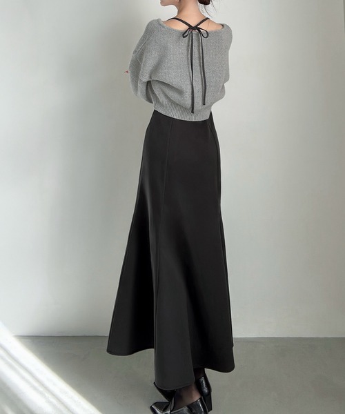 Meiru ワンピース ショートニット＋マーメイドキャミワンピースset