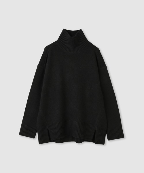 ニット セーター Idnes ふんわり上品 ヤクライクタートルネックニット