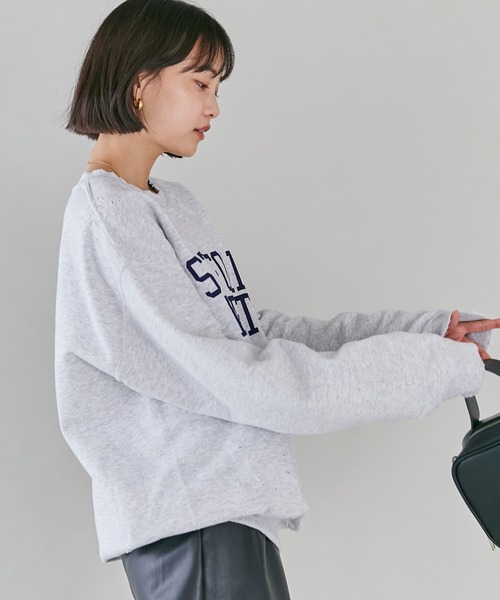 「SCREEN STARS」 スウェットカットソー M アッシュグレー レディース_画像4