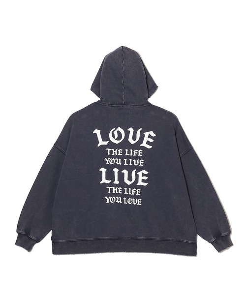 パーカー GARMENT DYE WIDE PULLOVER HOODIE メンズ