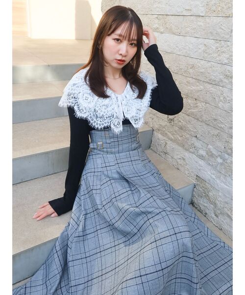 dazzlin（ダズリン） ワンピース レースケープバックルワンピース