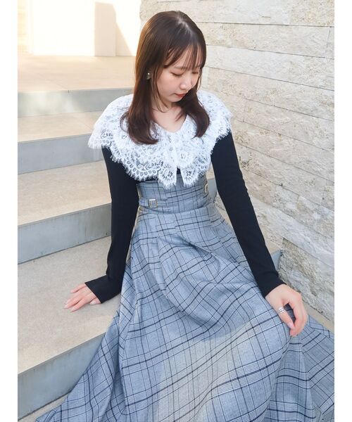 dazzlin（ダズリン） ワンピース レースケープバックルワンピース