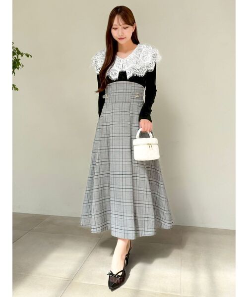 dazzlin（ダズリン） ワンピース レースケープバックルワンピース