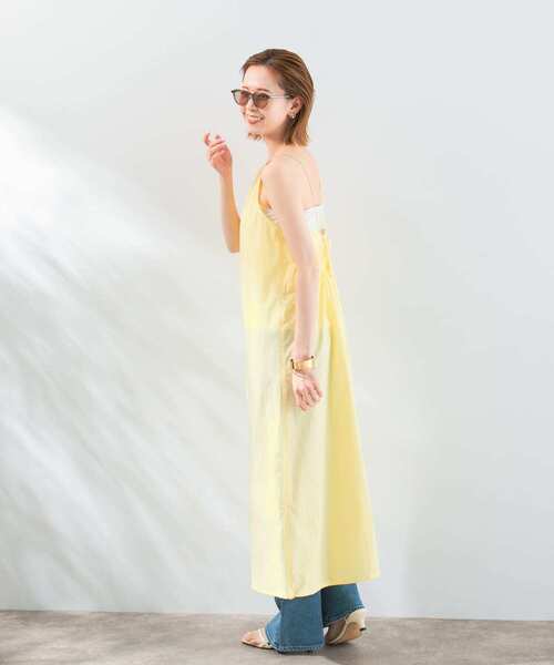 「le」 キャミソールワンピース FREE チャコールグレー レディース_画像9