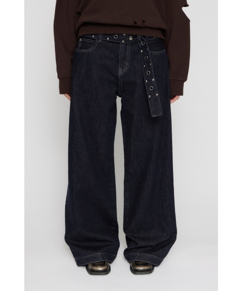 美品 LAGUA GEM レッグカバーデニム S LEG COVER DESIGN デニム（デニムパンツ）｜LAGUA GEM（ラグアジェム