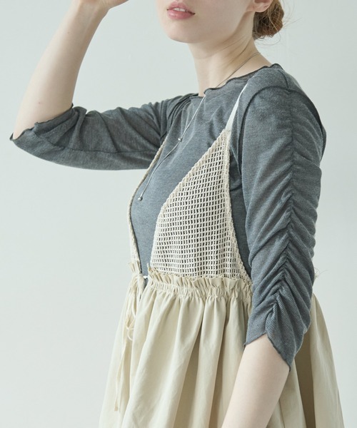 「Crisp」 キャミソールワンピース FREE アイボリー レディース_画像6