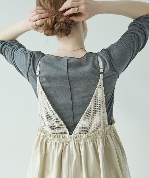 「Crisp」 キャミソールワンピース FREE アイボリー レディース_画像7