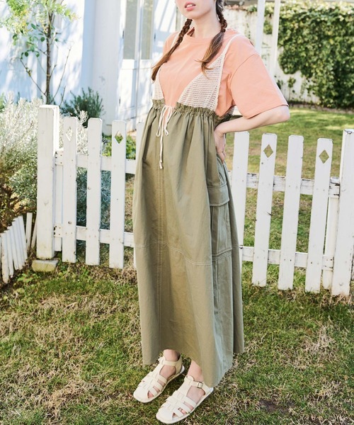 「Crisp」 キャミソールワンピース FREE アイボリー レディース_画像9