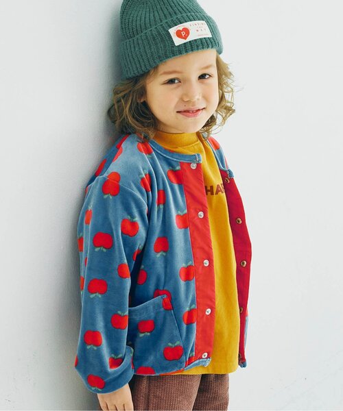 カーディガン  「ジュニア対応」ベロアタッチのメルティ起毛フリーススナップカーディガン キッズ 子供服 男の子 女の子 | p.premier | 04