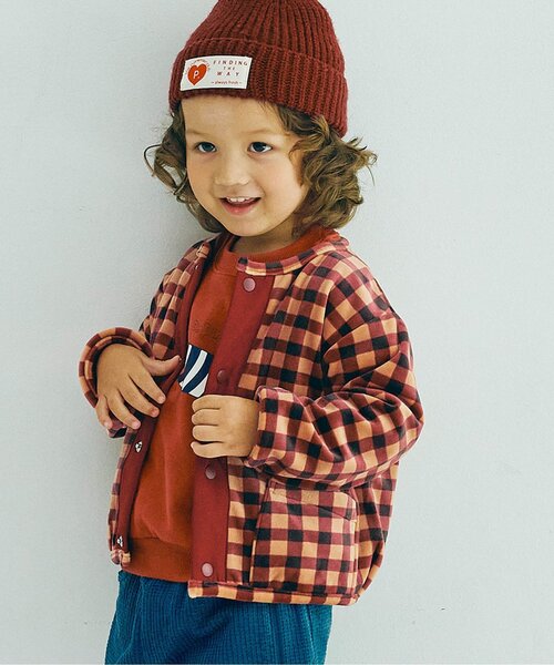 カーディガン  「ジュニア対応」ベロアタッチのメルティ起毛フリーススナップカーディガン キッズ 子供服 男の子 女の子 | p.premier | 02