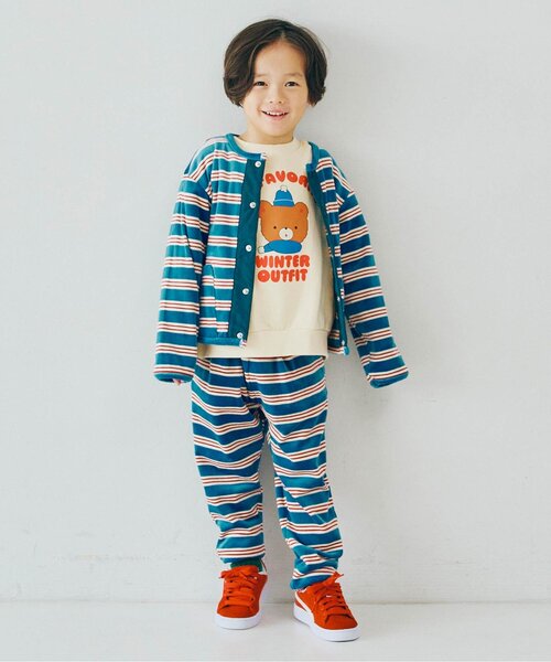 カーディガン  「ジュニア対応」ベロアタッチのメルティ起毛フリーススナップカーディガン キッズ 子供服 男の子 女の子 | p.premier | 14