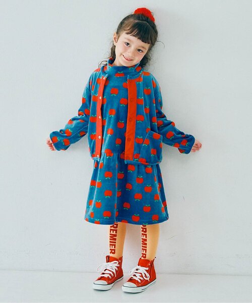 カーディガン  「ジュニア対応」ベロアタッチのメルティ起毛フリーススナップカーディガン キッズ 子供服 男の子 女の子 | p.premier | 09