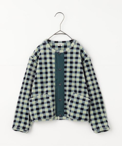 カーディガン  「ジュニア対応」ベロアタッチのメルティ起毛フリーススナップカーディガン キッズ 子供服 男の子 女の子 | p.premier | 24