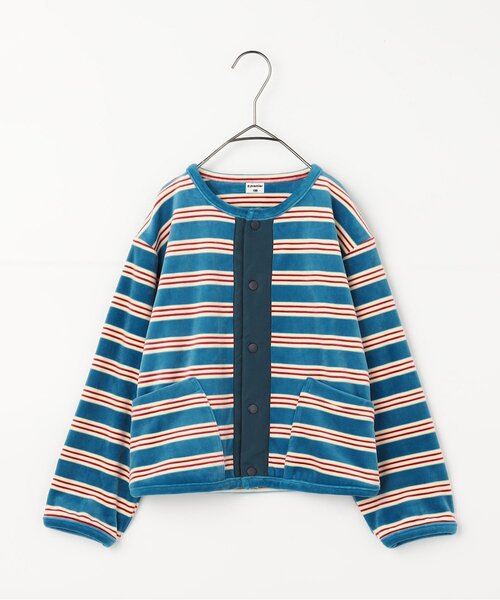 カーディガン  「ジュニア対応」ベロアタッチのメルティ起毛フリーススナップカーディガン キッズ 子供服 男の子 女の子 | p.premier | 07