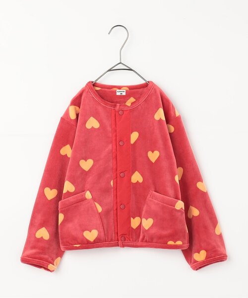 カーディガン  「ジュニア対応」ベロアタッチのメルティ起毛フリーススナップカーディガン キッズ 子供服 男の子 女の子 | p.premier | 12