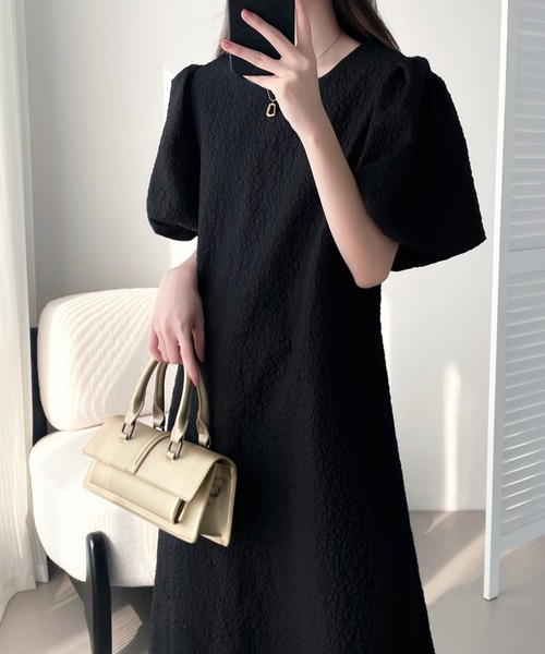 「ABITOKYO」 半袖ワンピース X-LARGE ブラック レディース_画像2